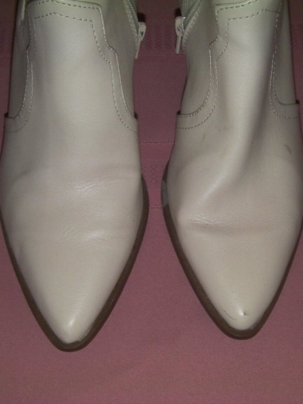 Womens QUPID all White Half Boots NEW